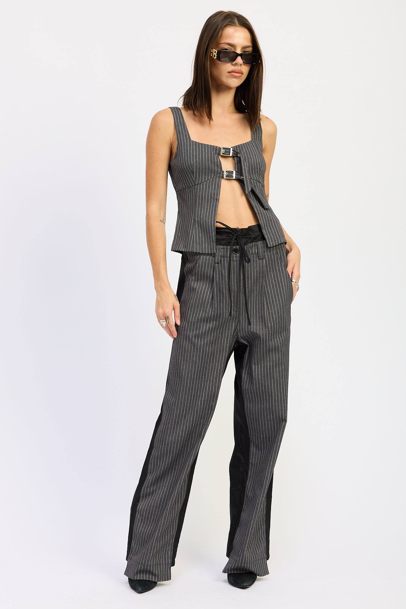 Quinn Mixed Media Pants