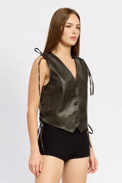 Juniper Leather Vest