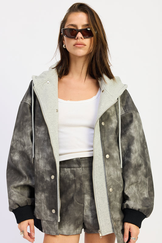 Reese Mixed Media Jacket
