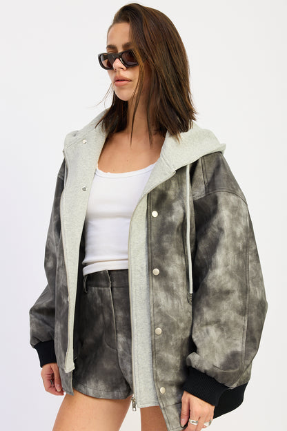 Reese Mixed Media Jacket