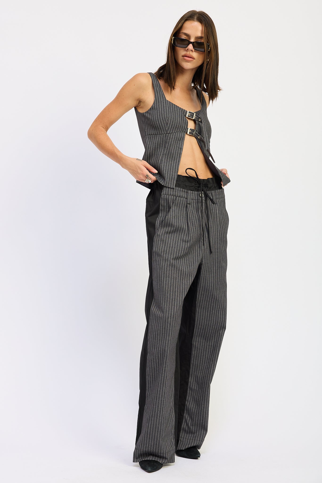 Quinn Mixed Media Pants
