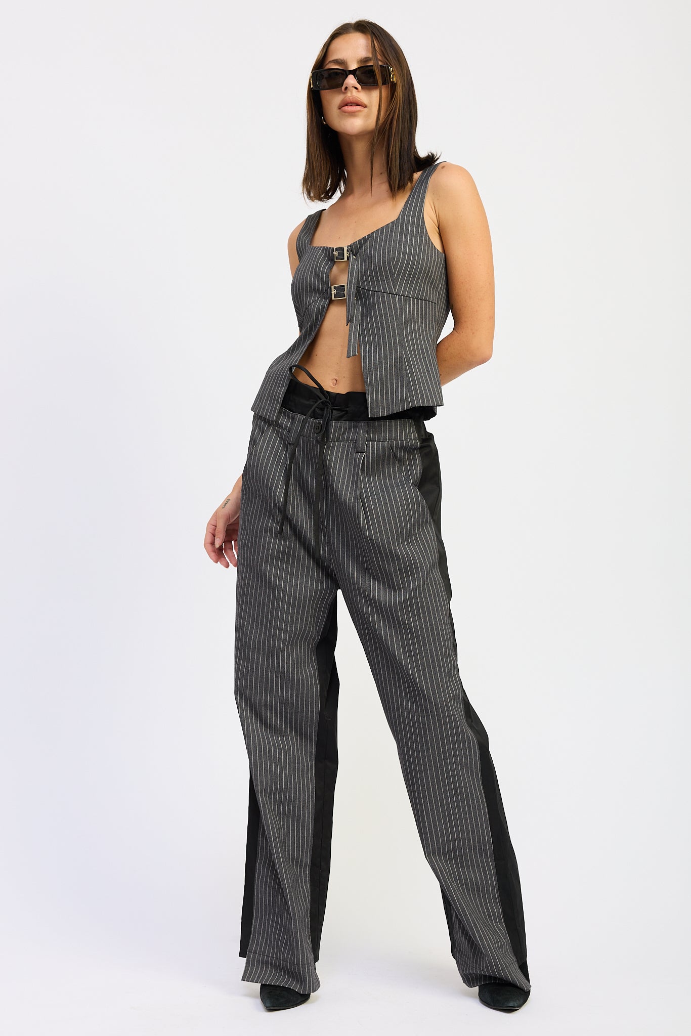 Quinn Mixed Media Pants
