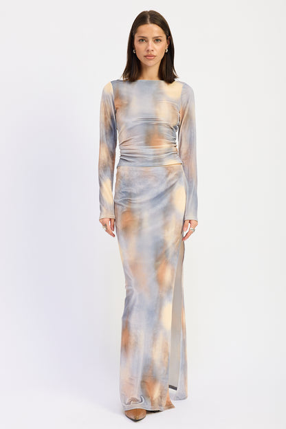 Izzie Velvet Maxi Skirt