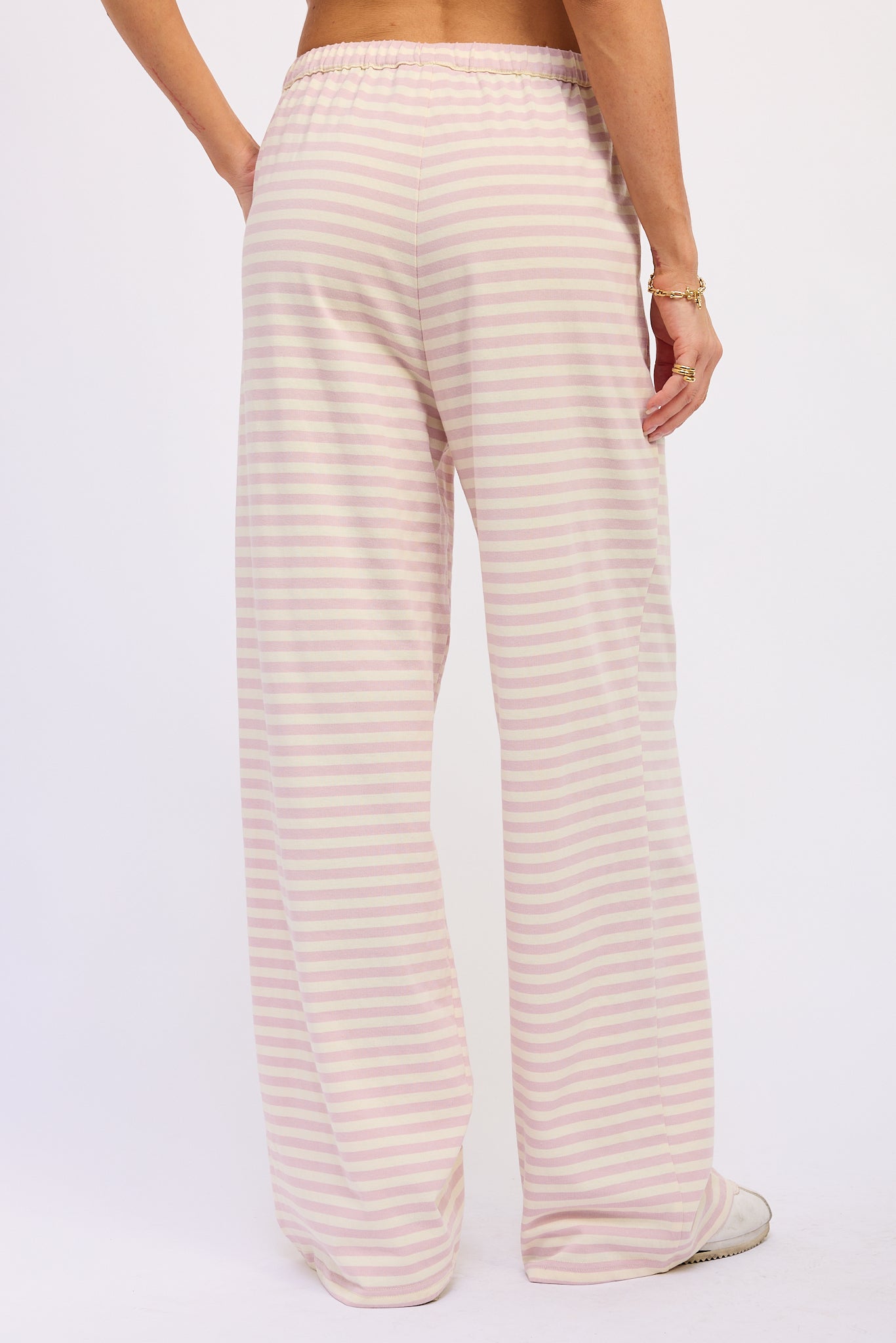 Nerina Striped Pants With Elastic Waistband