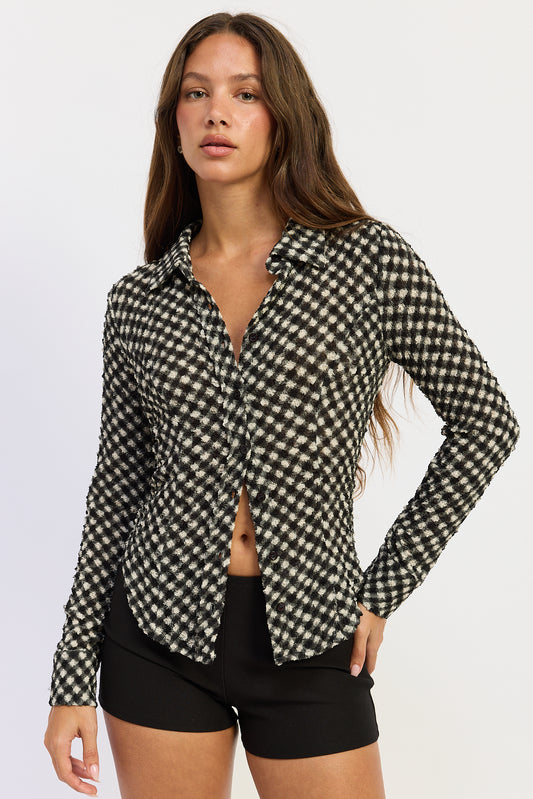 Opaline Button Up Top