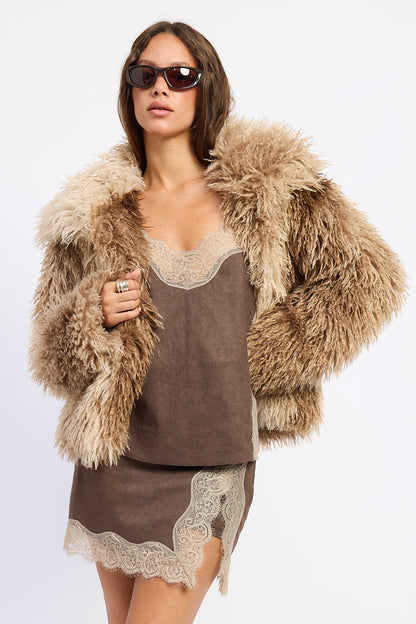 Zafrina Faux Fur Coat