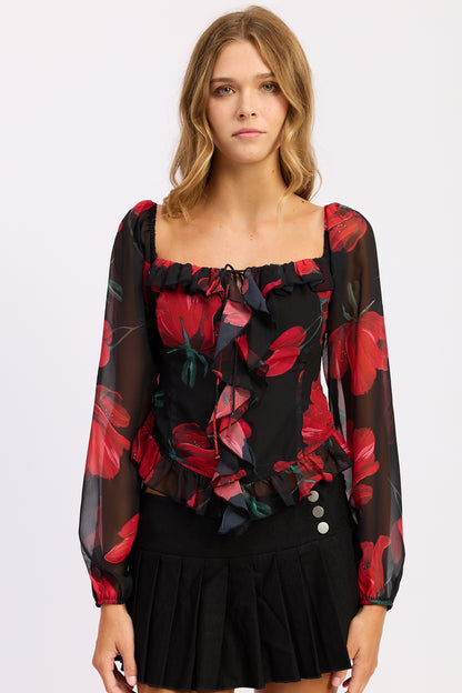 Renata Ruffle Top