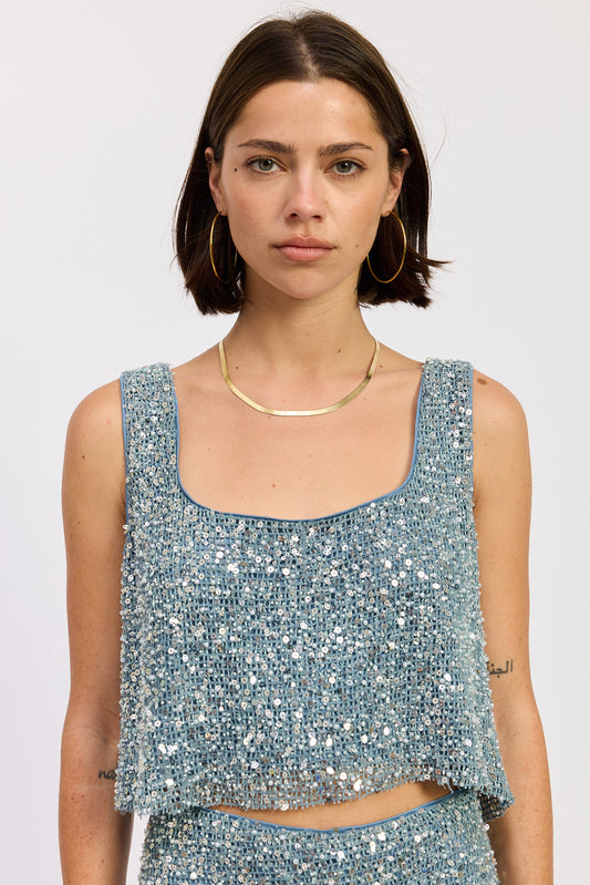 Osanna Sequin Crop Top