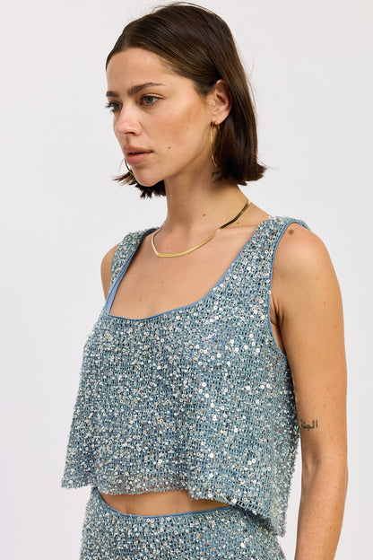 Osanna Sequin Crop Top