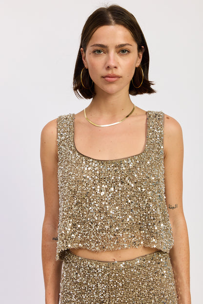 Osanna Sequin Crop Top