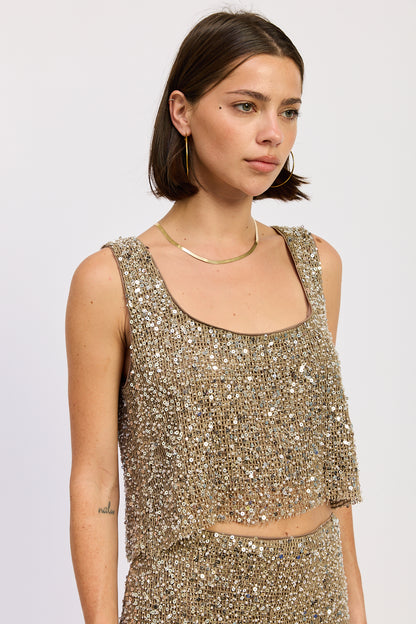 Osanna Sequin Crop Top