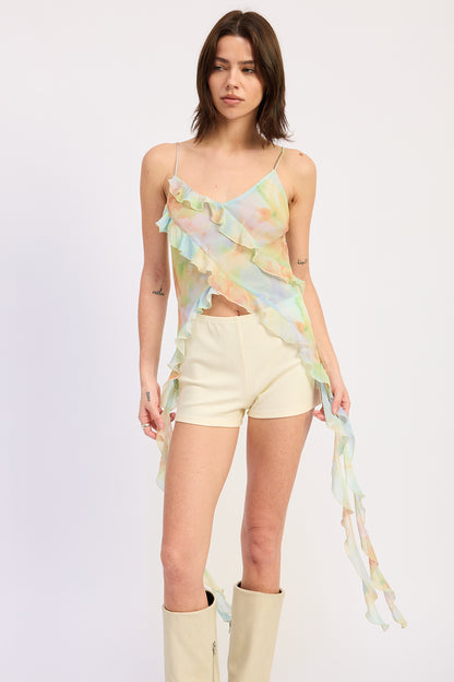 Izabella Ruffle Cami Top
