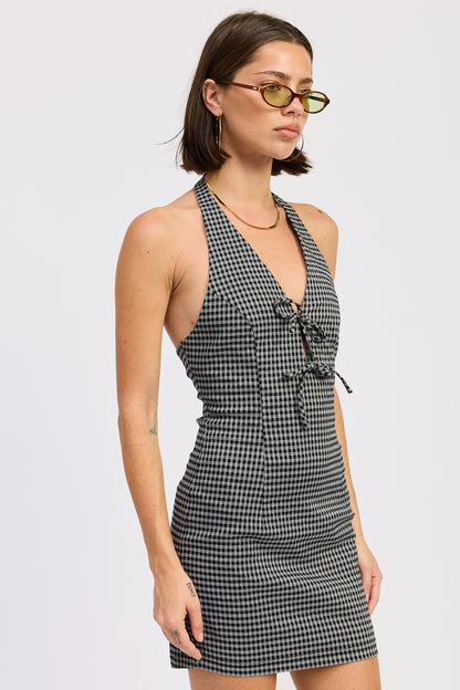 Lucienne Halter Mini Dress