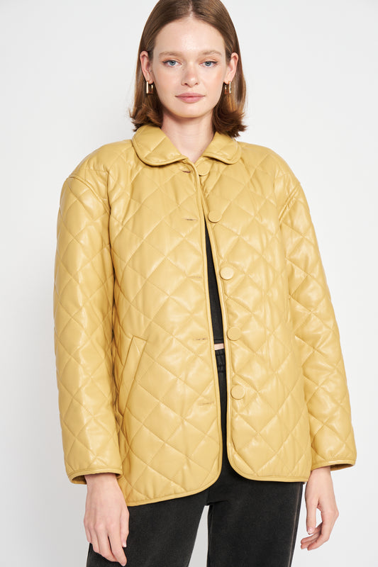 Carly Quilted Pu Jacket